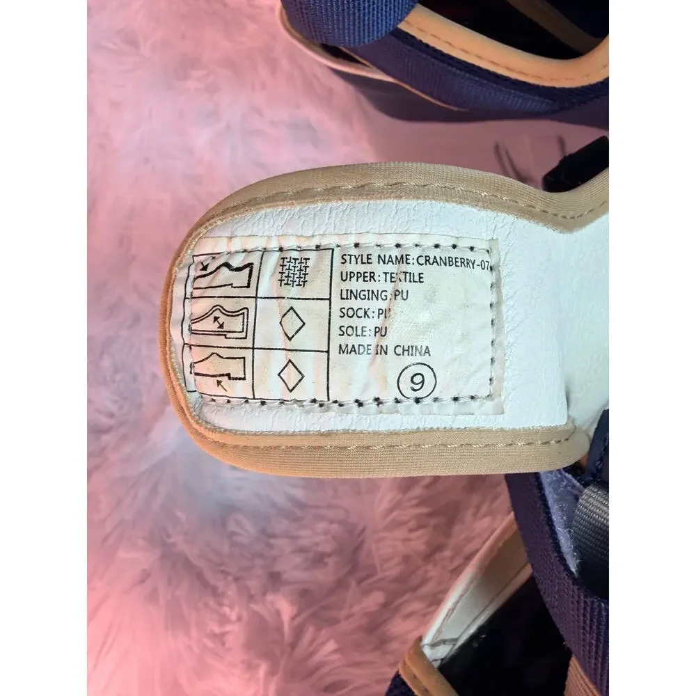Anthony Wang Cranberry-07 Wedge Sandals Women's Size 9